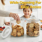 Masthome Glass Cookie Jar with Airtight Lid, 1 Gallon, Wide Mouth Storage - Image 2