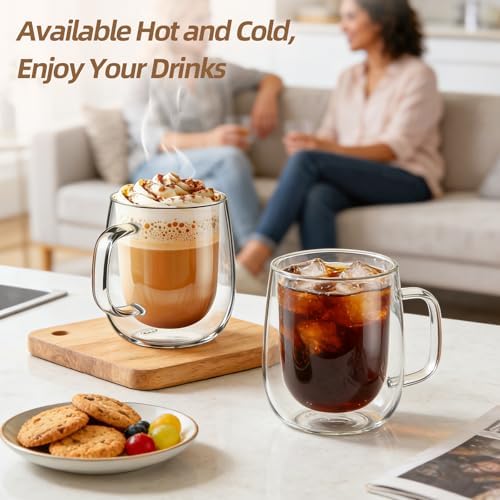 12 OZ Glass Coffee Mug Pack of 6 - Image 2