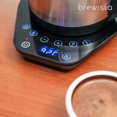 Brewista V-Spout Electric Kettle, Large 1.7 Liter Capacity For Pour Over Coffee, Smart Digital Heating Element, Perfect for Cupping, Stainless Steel - Image 4