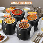 Commercial Soup Warmers Soup Kettle with Stainless Steel Hinged Lid and Detachable Insert Pot for Restaurants and Party, Home, Catering - Image 4