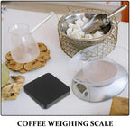 BESTOYARD Mini Coffee Scale with Timer High Precision Digital Espresso Scale 2kg/0.1g Compact Design Rechargeable USB Portable for Travel and Pour-Over Coffee Measurement - Image 3