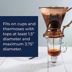 Clever Coffee Dripper and Filters, Large 18 oz, Original Classic Design, Safe BPA Free Plastic, dripper coffee maker, drip coffee maker pour over, 100 filters, coaster and lid - Image 6