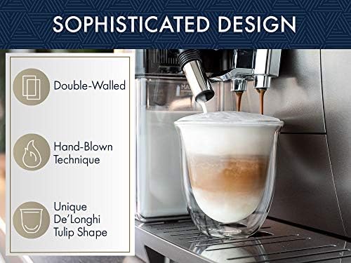 DeLonghi Thermal Espresso Glasses (Set of 2) and Cappuccino Glasses (Set of 2) Bundle - Image 6