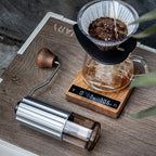 Manual Coffee Grinder, Stainless Steel Conical Burr, High Precision Adjustable Coffee Bean Grinder with Hand, Handheld Portable Grinder for Espresso, Camping, Travel and Home, Black (Grey) - Image 3