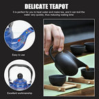 Whistling Water Kettle Enamel Teapot Tea Kettle Boil Water Kettle Stovetop Tea Brewing Kettle with Handle for Home Hotel Apartment Blue (Size : Blue), 56588 - Image 6