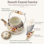 2.5-Qt Floral Enamel Tea Kettle, No Whistle - Image 5