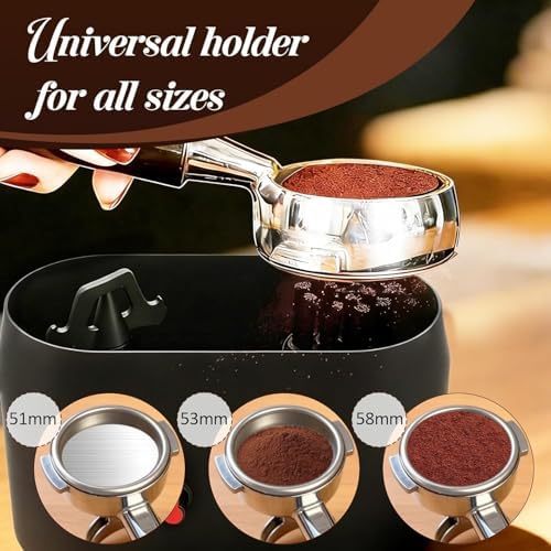 Coffee Puck Cleaner, Plastic Electric Automatic Knock Box Cleaner with Holder Cleaning Brush Grounds Tray for Household Kitchen Workplace - Image 4