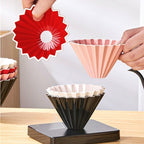 For Even Water Flow And Rich Flavor Coffee Dripper Cup For Home Barista,Ceramic Pour Over Coffee Filter Cup With Spiral Groove(Coated pulp,V01 (1-2Cup)) - Image 3