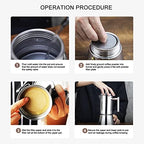 Dilwe Classic Stovetop Coffee Maker, Stainless Steel Coffee Maker Coffee Pot for Classic Italian Coffee, Coffee Cooker for Home and Camping, Easy to Operate (500ml) - Image 3