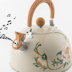 Ciieeo Kettle with Flower Pattern Portable Kitchen Water Kettle for Stovetop Quick Heating Sounding Easy to Clean and Compact Design - Image 7