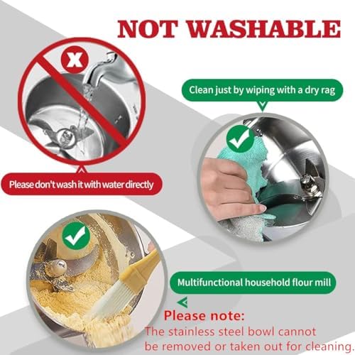 Grain Mill 150g High Speed Food Electric Stainless Steel Grinder Mill Seeds Flour Nut Pill Wheat Corn Herbs Spices & Seasonings Grinder Dry Grain Powder Machine - Image 6