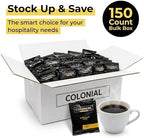 Colonial Coffee Dark Roast Hotel Filter Packs, 0.5oz, 150 Ct - Image 6