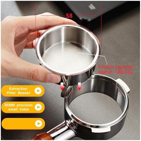 Coffee Filter Basket 18-22g Espresso Machine Dripper Portafilter Coffee Maker Strainer Cafe Puck Screen Stainless Steel(18g) - Image 3