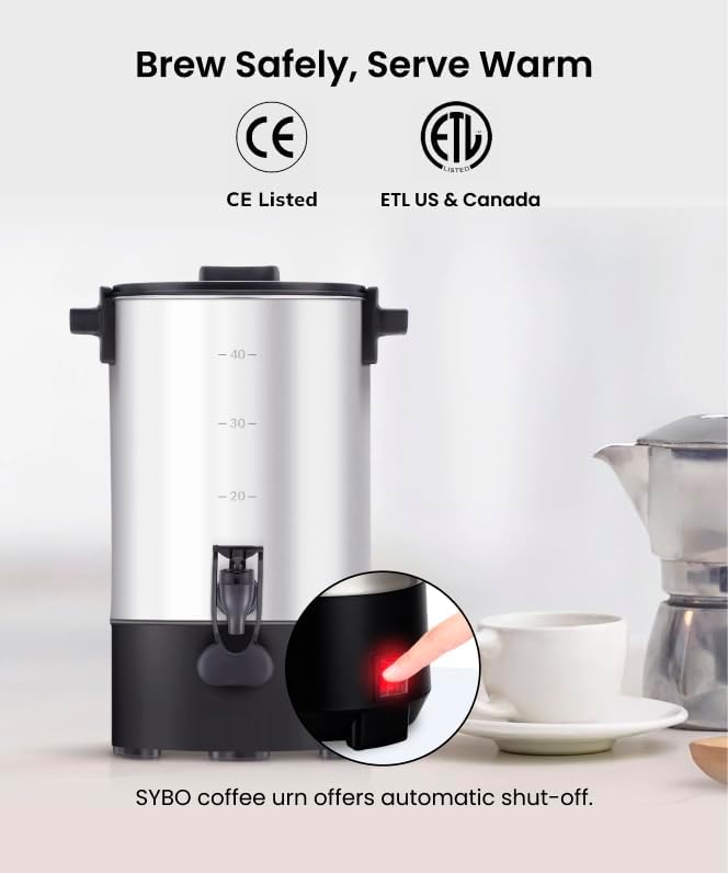 SYBO 30 Cup Stainless Steel Percolator Coffee Maker - Image 5