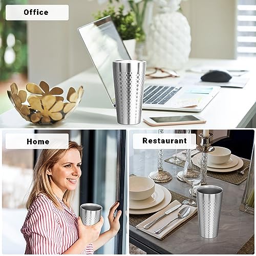 Metal Cup, 19 oz Insulated Tumbler, 12 Pack Double Wall Unbreakable Stackable Water Tumblers Premium Insulated Stainless Steel Cups Drinking Glasses for Home Travel Camping Outdoor - Image 6