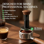 58mm Calibrated Espresso Tamper – 30lb Spring Loaded, Self-Leveling Coffee Tamper with Wood Handle Fits 58mm E61, Gaggia, La Marzocco - Image 5