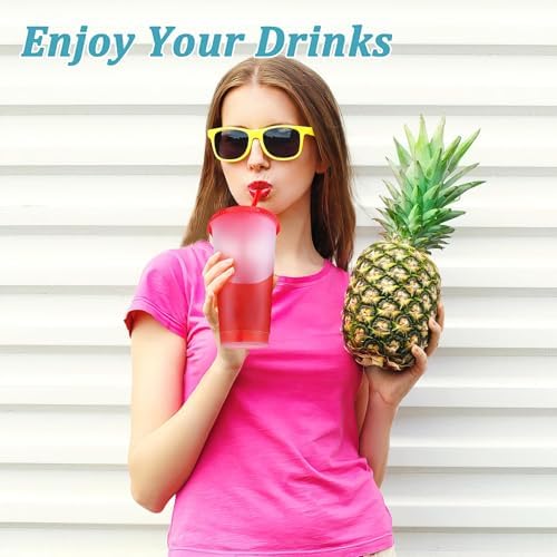 60 Pack Color Changing Cups Bulk,24 oz Plastic Tumblers - Image 5