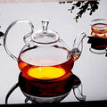Cast Iron Tetsubin Teapot 600ml/800ml Glass Teapot with Infuser, Teapot with Strainer Removable Infuser Home Teapot Tea Accessories Tea Pot (One Color 800ml) by Unknown