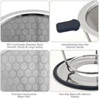 Pour Over Coffee Dripper–Stainless Steel Paperless Reusable Filter - Image 2