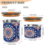 Stainless Steel Coffee Storage Containers with Airtight Lid, Hippy Boho Mandala Flower 17oz Food Storage Container Kitchen Canister for Tea, Coffee Beans, Ground, Sugar Storage - Image 2