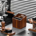 Hushee 5 Inch Espresso Knock Box, Acacia Wood Coffee Puck Knockbox with Removable Knock Bar and Non-slip Base, Shock-absorbent Design for Coffee Grounds Bar Home Decor, Durable Machine Accessories - Image 2