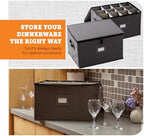 storageLAB Wine Glass Storage Cases | Hard Shell Felt Dividers | 2 Pack - Image 2
