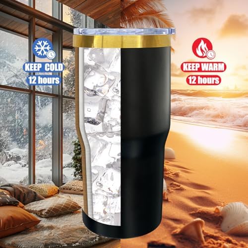 20 oz Tumbler Bulk Stainless Steel Tumblers with Lids and Straws Black - Image 4