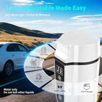 Car Electric Kettle for Travel : FVPE 12V/24V Small Electric Water Kettle, Multi-Temp Control 400 mL Portable Car Water Boiler for Brewing Coffee Tea,LCD Display 304 Stainless Steel Truck Heating Cup - Image 6