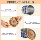 Stainless Steel Coffee Storage Containers with Airtight Lid, Hippy Boho Mandala Flower 17oz Food Storage Container Kitchen Canister for Tea, Coffee Beans, Ground, Sugar Storage - Image 4