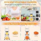 WICHEMI Commercial Vegetable Chopper Dicer Manual Food Cutter w/ 3 Blades - Image 2