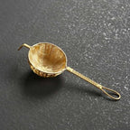 Tea Drain Strainer Filter Mesh Hand Weaving Fine Copper Drip Bowls Infuser for Loose Leaf Teapot Strainer With Handles Divider (C) - Image 3