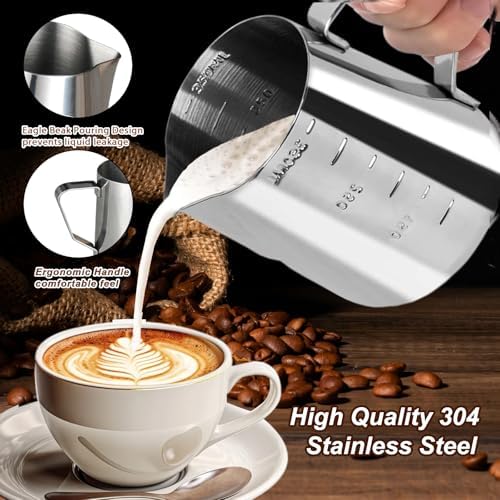 Coffee Tamper Set 24 PCS, Espresso Accessories Barista Kit,with 51mm Espresso Distributor & Tamper,wdt Tool,Frothing Pitcher,Coffee Stirrer,Tamper Mat,Espresso Tools for Espresso Coffee Machine - Image 4