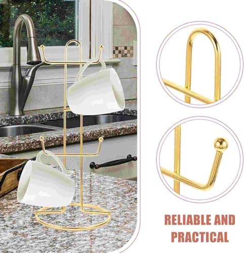 Cup Stand,Mug Stand,Cafe Mug Rack Stand Kitchen Supply Tree Tea Cup Organizer Coffee Counter Bar Accessory Mug Stands - Image 4