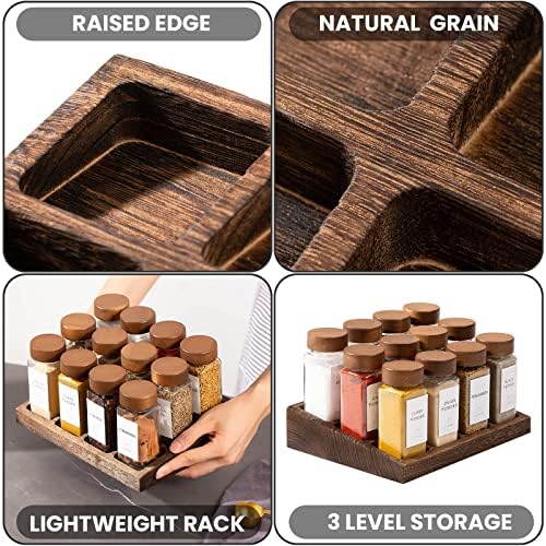 Yangbaga Glass Spice Jars with Labels, 24pcs 4oz Seasoning Jars with 2 Rack - Image 6