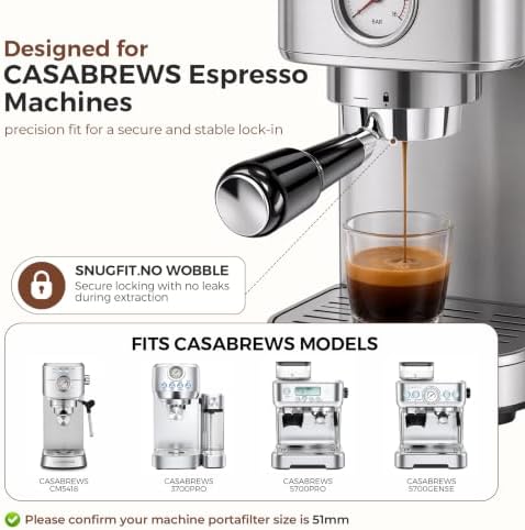 51mm Bottomless Portafilter - Compatible CASABREWS CM5418 / 3700 - Image 3