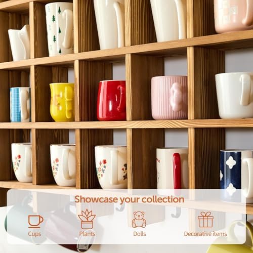 Oversize Coffee Mug Display Rack, 41 x 41 Inch,Holds 48 Cups - Image 4