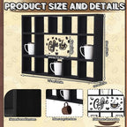 Cinnvoice Oversize Coffee Mug Display Shelf for Wall, Black - Image 6