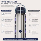 22 oz Ceramic Lined Tea Infuser Travel Tumbler, Micro-Mesh Stainless Steel Infuser, Pure Taste Ceramic Interior, Triple Insulated 12hr Hot Cold, Dual Sip & Straw Lid, Scratch-Resistant - Image 3