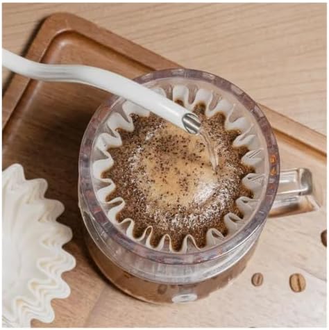 Coffee Filters Paper Drip Type Hand Brew Coffee Wood Pulp Filter Drip Paper Ripple Type Origami Cake Bowl Filter Cup 100PCS(Medium white) - Image 5