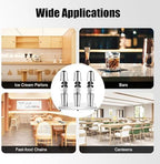 3 Heads Milkshake Mixer, 375W Commercial Electric Milkshake Machine Triple Heads Drink Mixer Blender Machine Tea Drink Milk Frother with PC Cups & Stainless Steel Cups for Beverage Stores Cafes - Image 7
