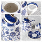 KAMMAK Tea Set for Adults, Tea Pot and Cup Set, Royal Blue - Image 4