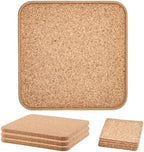 Go4Cork Cork Square Tray, Square Trivets and Square Coaster Set by Go4Cork