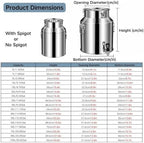Stainless Steel Milk Can Tote Jug with Sealed Lid, Heavy Duty Milk Bucket - Image 7