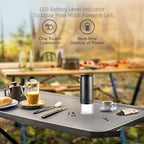 Portable Electric Coffee Grider with 40 Adjustable Levels Fine to Coarse Setting, Ceramic Conical Burr, for Home, Office, Travel, Camping, 1800mAH Rechargeable (black A, ceramic burr) - Image 4