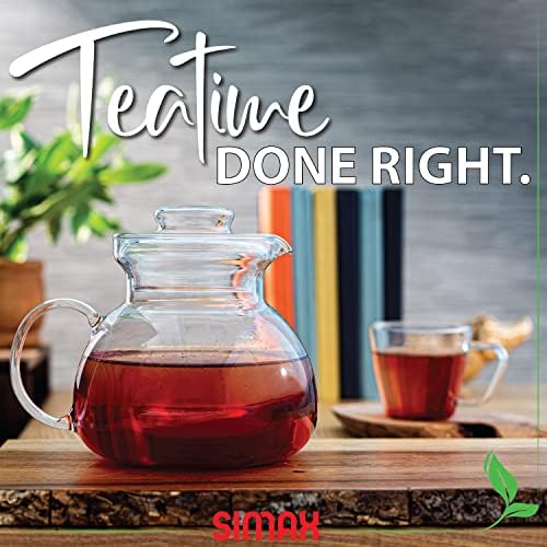 Simax Glass Teapot for Stovetop: Clear Glass Tea Kettle with Spout - 1 Quart/4 Cup Teapot - Microwave Safe - Image 5