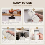 HAUSHOF Portable Coffee Maker for Travel, Rechargeable Electric Grinder - Image 6