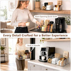 Set of 3 Adjustable Dividers Coffee Station Organizer, Clear Plastic - Image 6