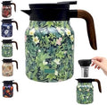 Vintage Floral Teapot with Built-in Infuser, Stainless Steel Thermal Carafe by TBHAPY