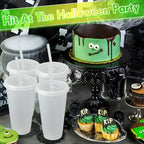 Honeydak 60 Pack 24 oz Glow in the Dark Halloween Cups, Fluorescent Green - Image 3