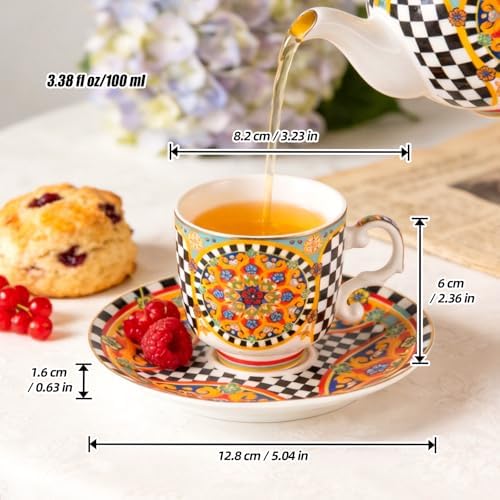 KAMMAK Tea Set for Adults, Tea Pot and Cup Set - Image 4